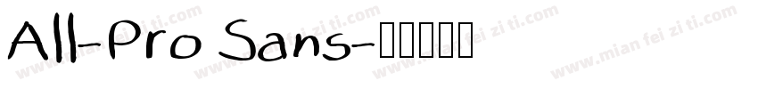 All-Pro Sans字体转换
